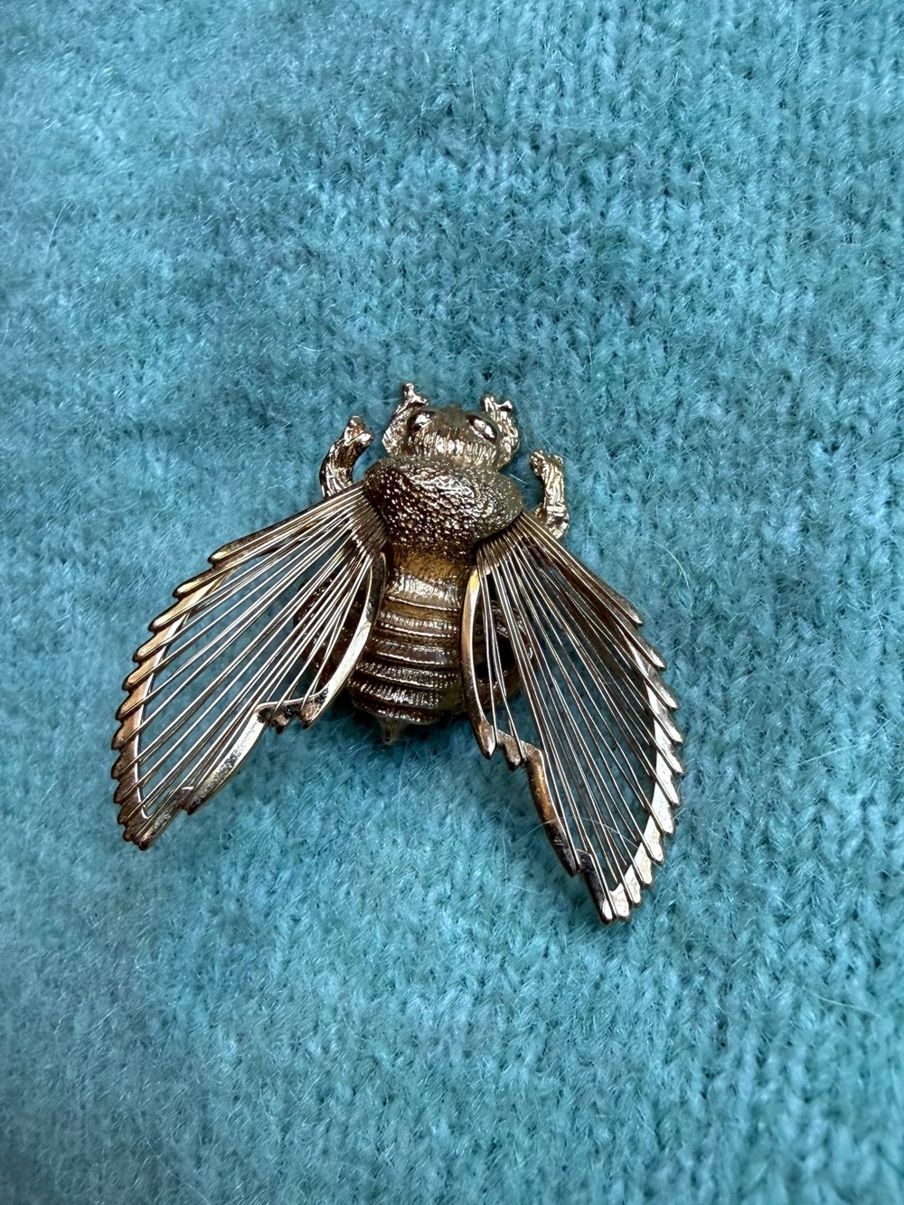 Gold Bumblebee Decorative Accent Brooch